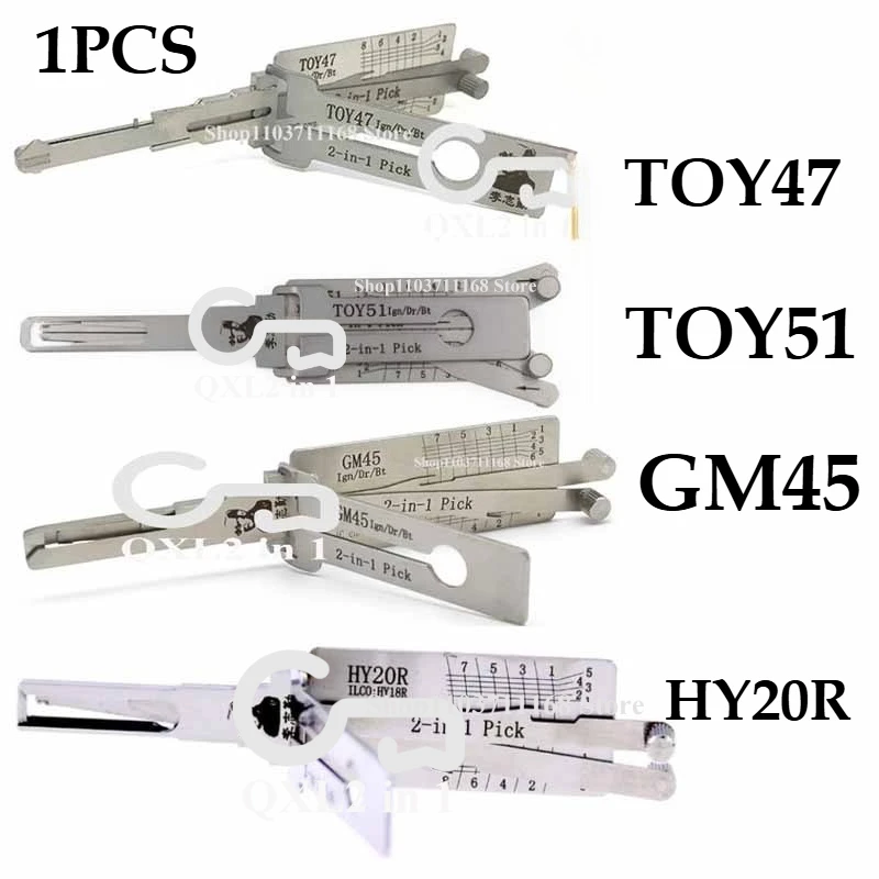 

1PCS Repair Tools Lishi 2-in-1 Lishi TOY51 TOY47 KTM1 GM45 HY/20R Locksmith Tools Lock Picking Lockpick Car Ganzua Lock Pick