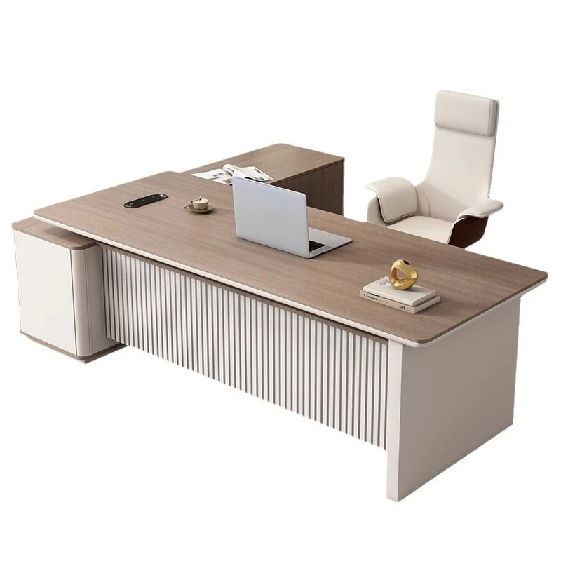 

Светлый роскошный офисный босс для пожилых людей, простой современный стул, большой класс, менеджер президента, комбинация стола и стула