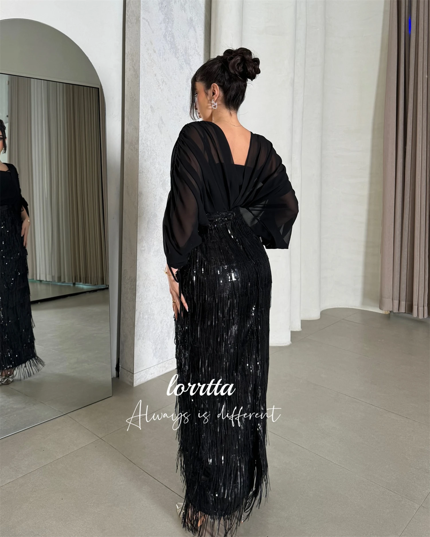 فستان لوريتا للحفلات المخصص حورية البحر فساتين حفلات أنيقة 2025 مناسبة خاصة فستان قماش لامع جديد في الفساتين