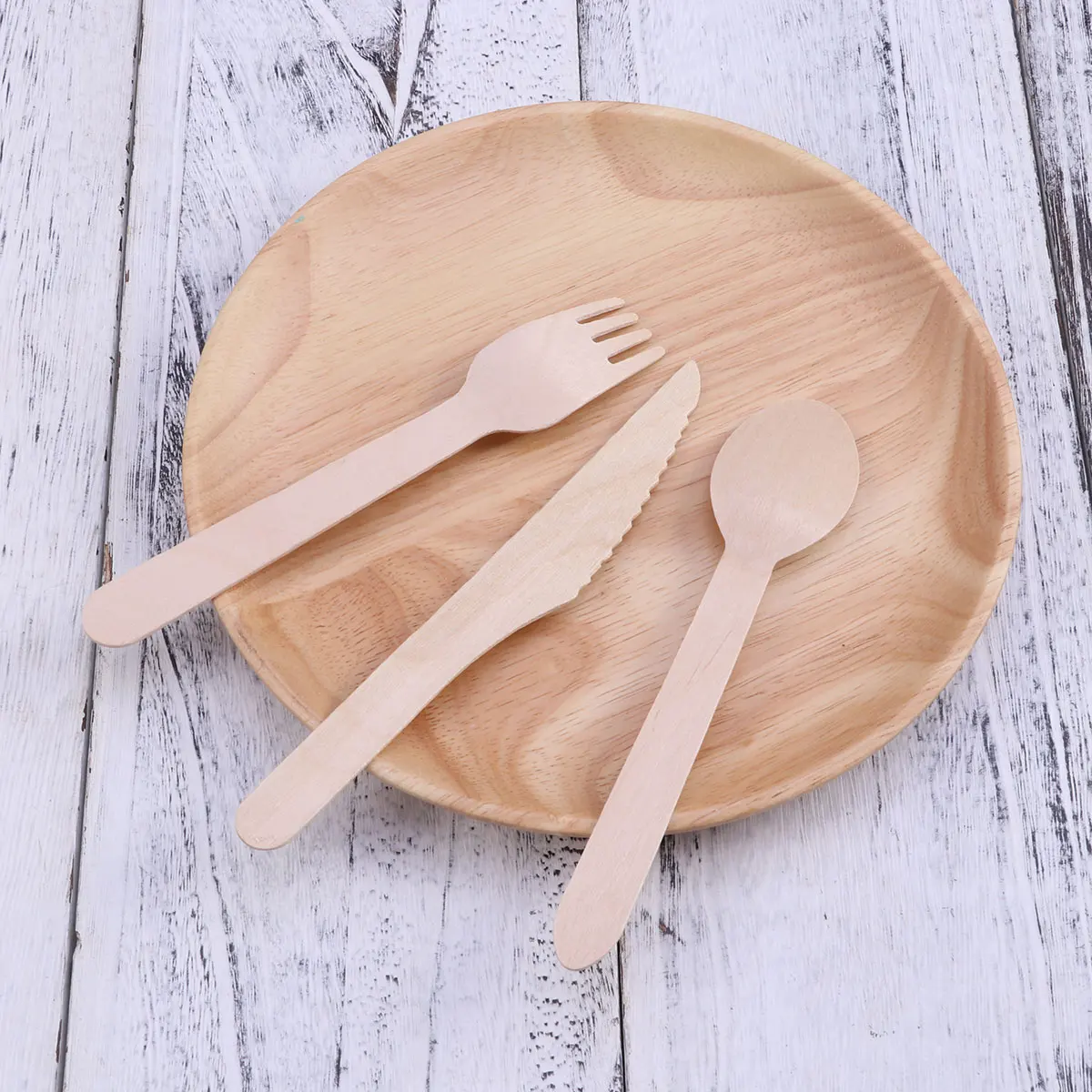 

150 Pcs Disposable Kitchenware Wooden Cutlery Disposable Cutlery Set Party Supplies Eco Friendly Utensils for BBQ Picnic