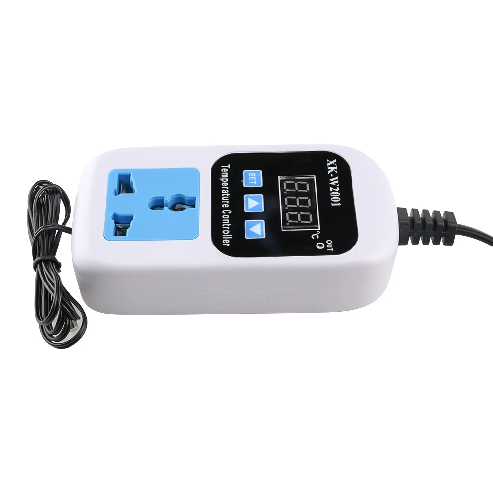 Digital Temperature Controller, Electronic Socket Thermostat Thermostat with Fault Warning Digital Display 0.1℃ Accuracy