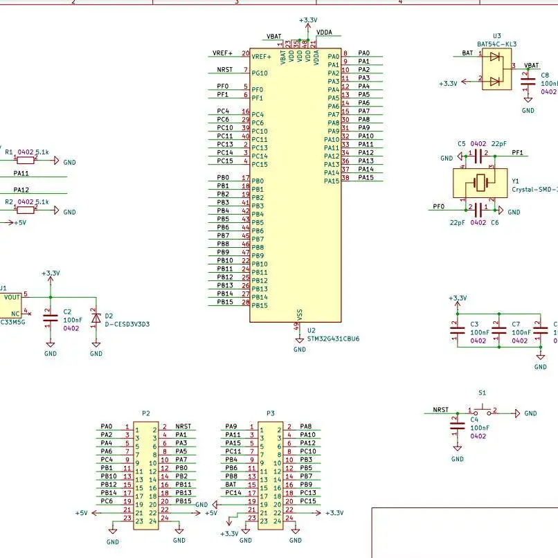 STM32G431CBU6 Development Board Minimum System STM32 Core Board STM32G4 Super STM32F103C8T6