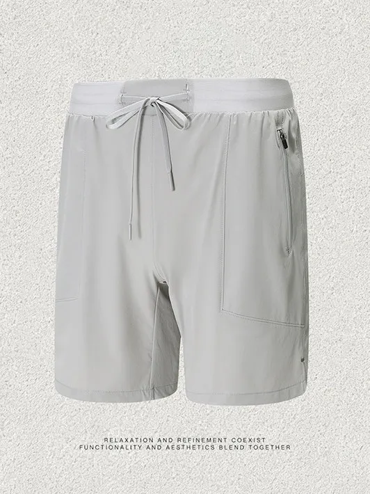 LTT Series Men's Reflective Fitness Shorts Breathable Quick Dry Outdoor Sports Shorts Straight Leg Nylon Spandex Blend