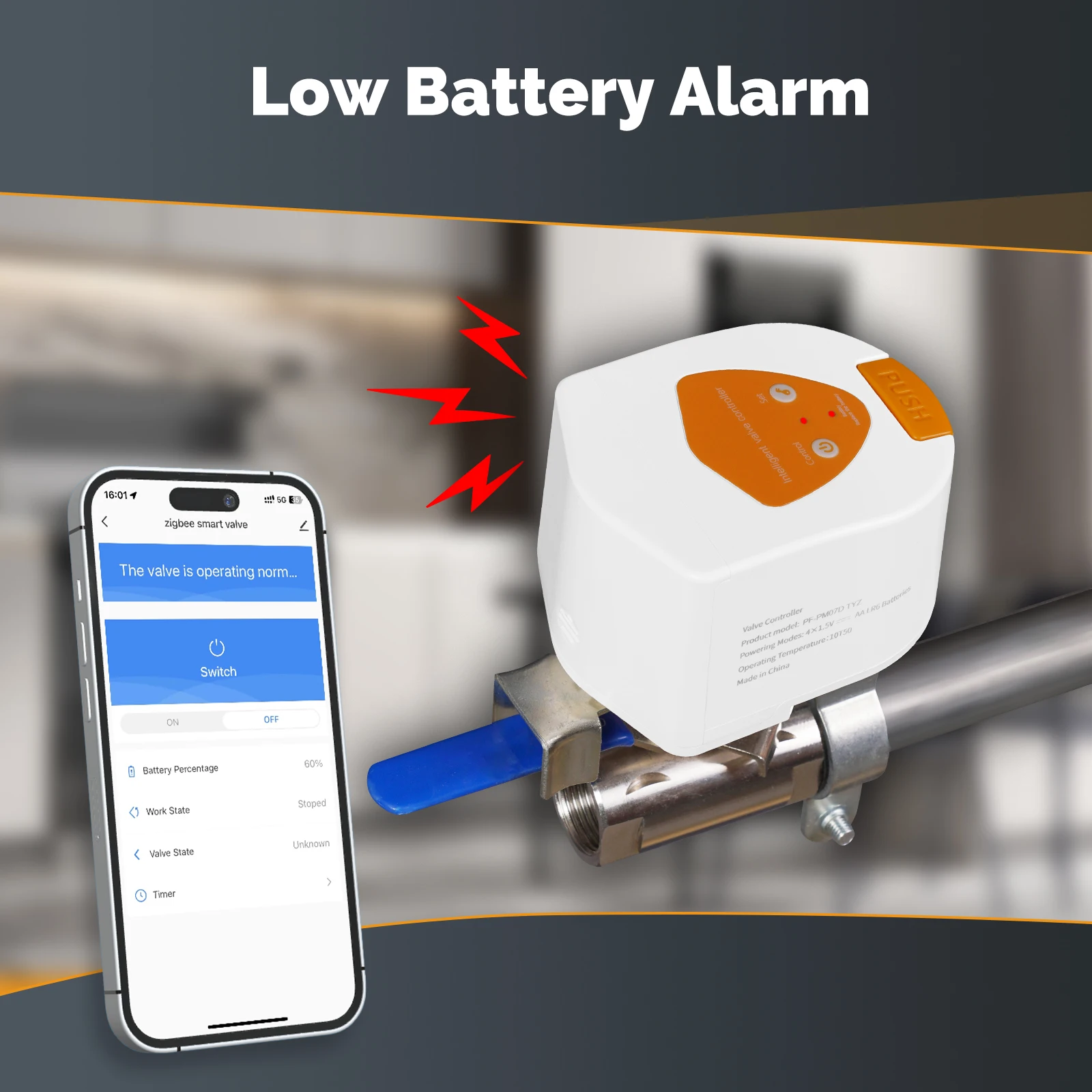 Tuya Zigbee Smart Gas Valve Garden Water Shut Off Timer Smart Faucet Irrigation Controller with Alexa Google Assistant Smart Lif image 6
