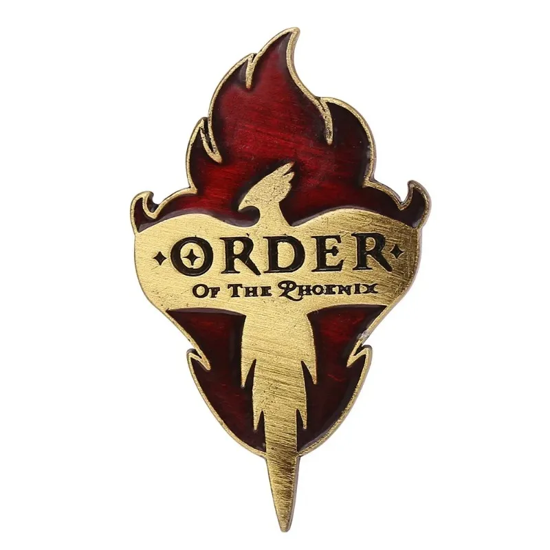 Harri Order of The Phoenix Potter Symbol Brooch Wizarding World Enamel Pin Movie Wizardry School Jewelry Boutique Gift