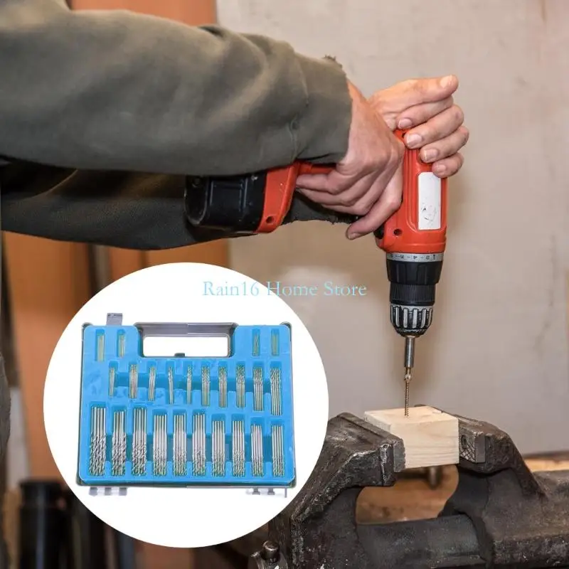 

02DB Professional 150Pcs Drill Bit Set With Storage Case For Crafting Electronics Repair And Small Parts