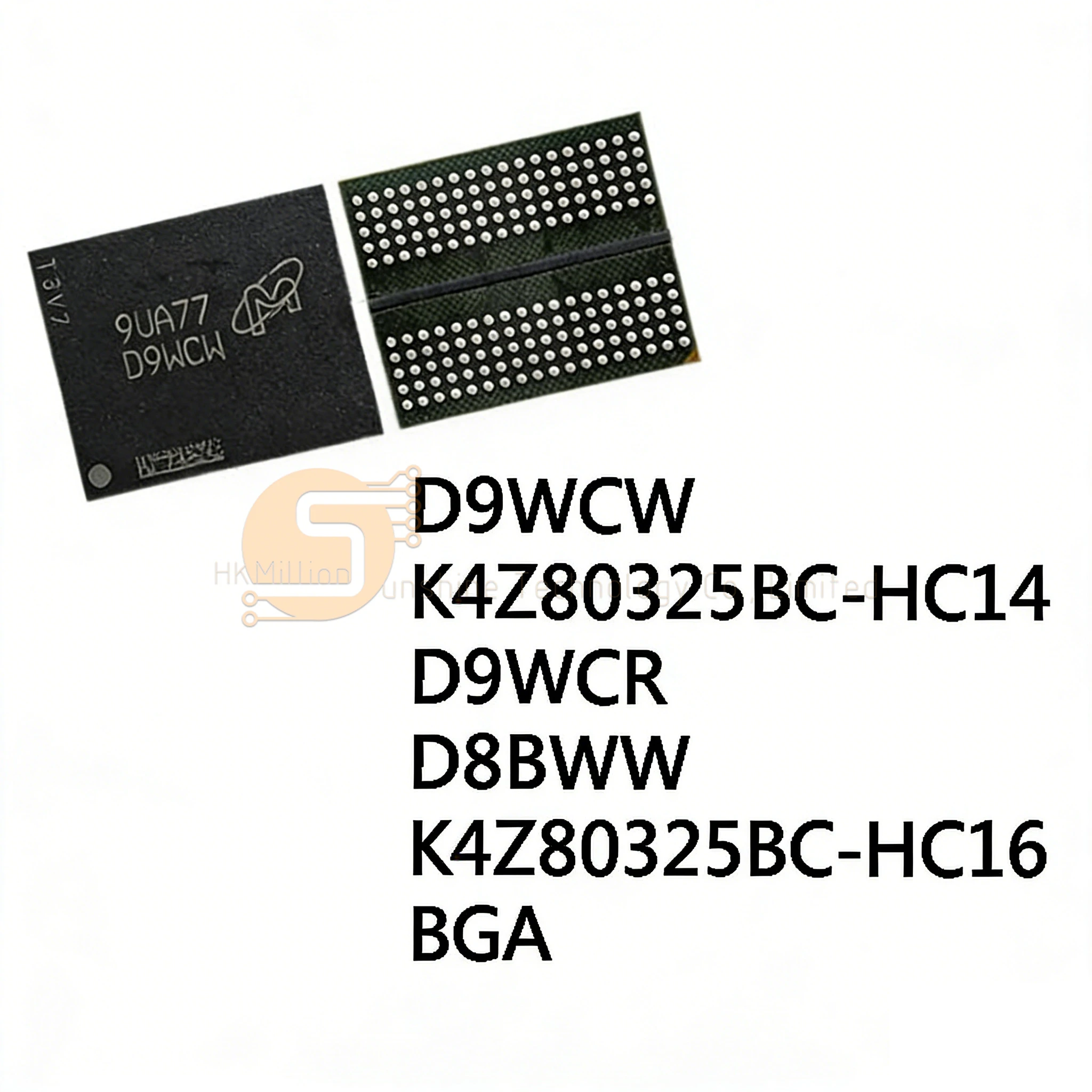 1Pc D9WCW K4Z80325BC-HC14 K4Z80325BC D9WCR D8BWW K4Z80325BC-HC16 K4Z80325BC BGA  IC In Stock Wholesale