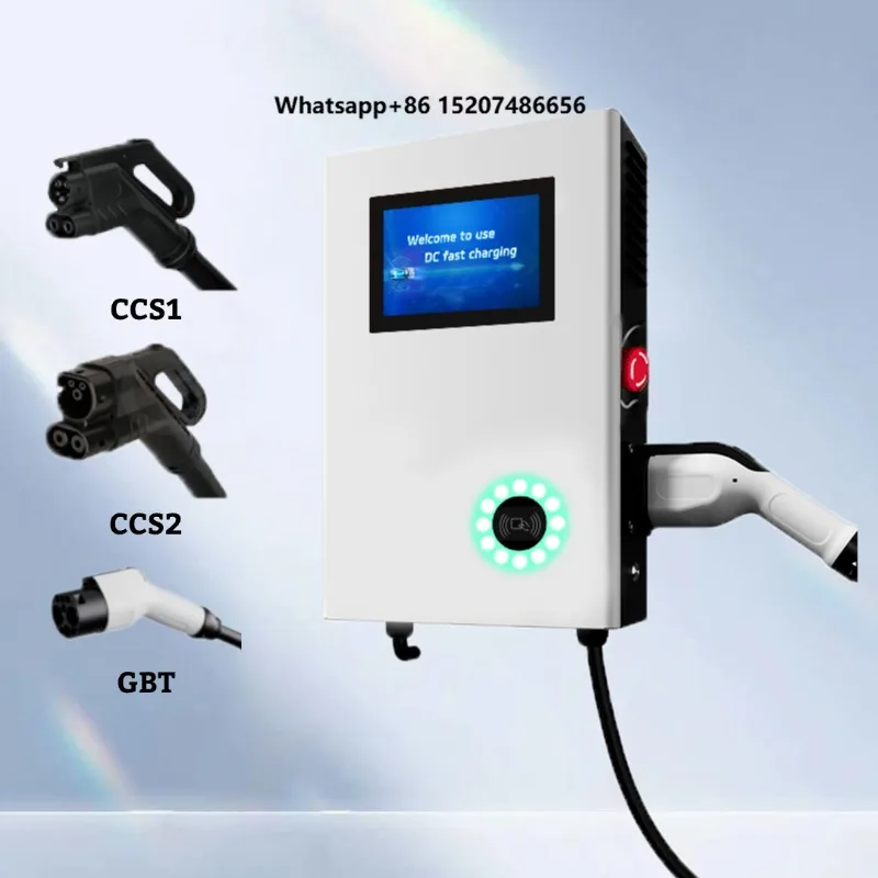 New Small 7kW DC Electric Vehicle Charging Station Wall-Mounted Pile 200-220V Input GBT/CCS1/CCS2 Interface for Convenient