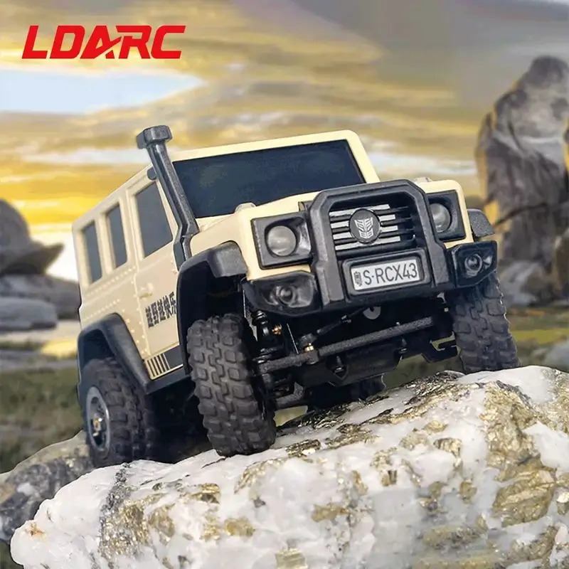 Ldarc x43 rastreador rc carro 1:43 simulação rc tempo completo rtr 4wd controle remoto mini veículo de escalada brinquedos das crianças adultas