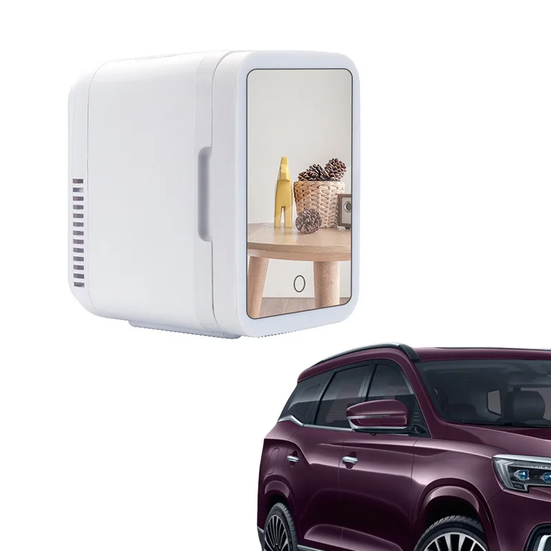 

2024 4L Portable 12V Small Car Refrigerator Hot And Cold Cosmetics Fruit And Vegetable Storage Travel Camping Car Refrigerator