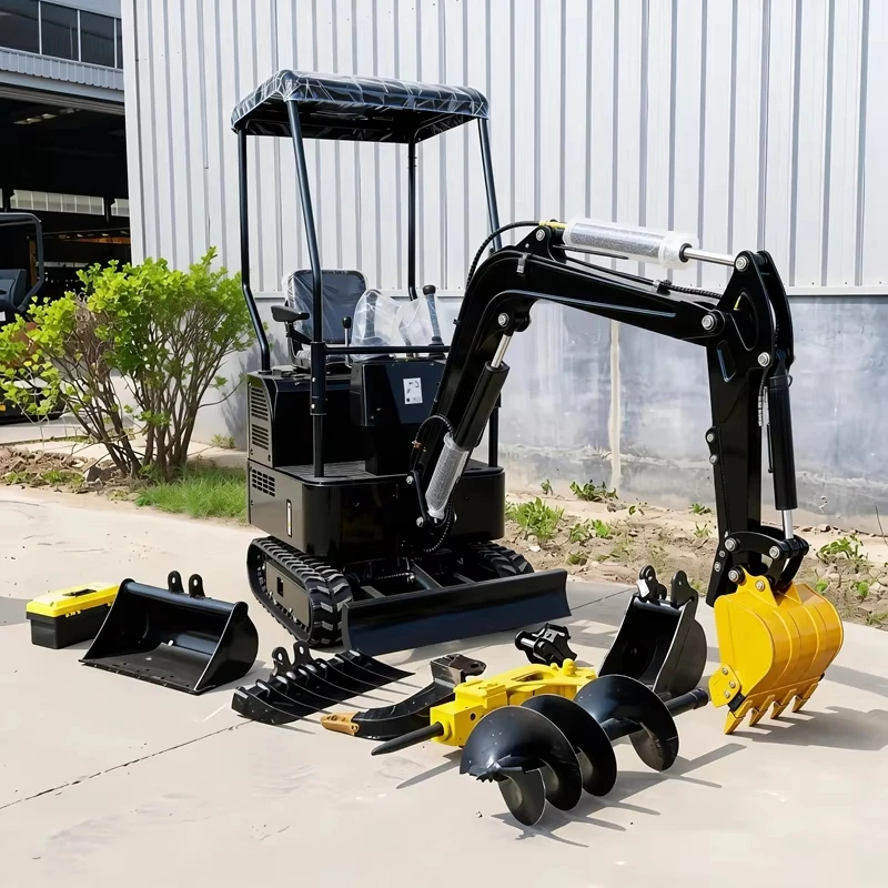 

1.0/0.8Ton Mini Excavator With Pelle Construction Machine For Giardino Koparka Thumb Clamp Added