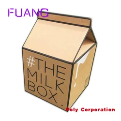 Custom  Custom logo jumbo printing corrugated board milk carton shipping boxes cardboard roof boxpacking box for small business