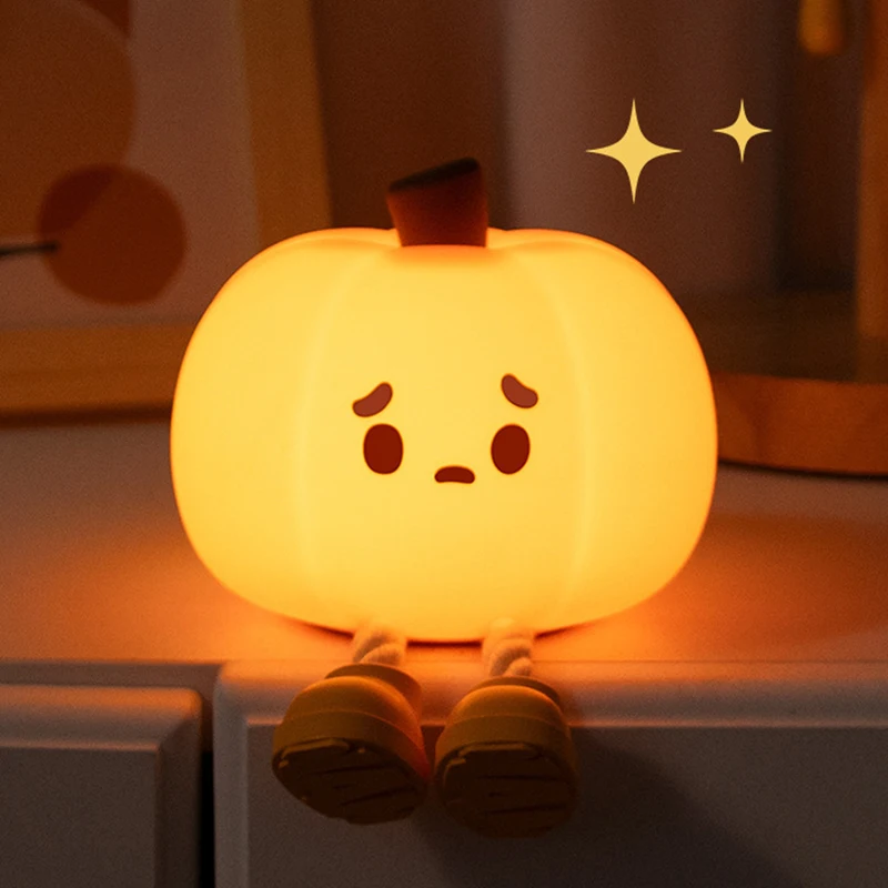 子供のハロウィーンのカボチャランプ,柔らかい環境光,充電式タイマー,楽しいナイトライト,誕生日プレゼント,新しい