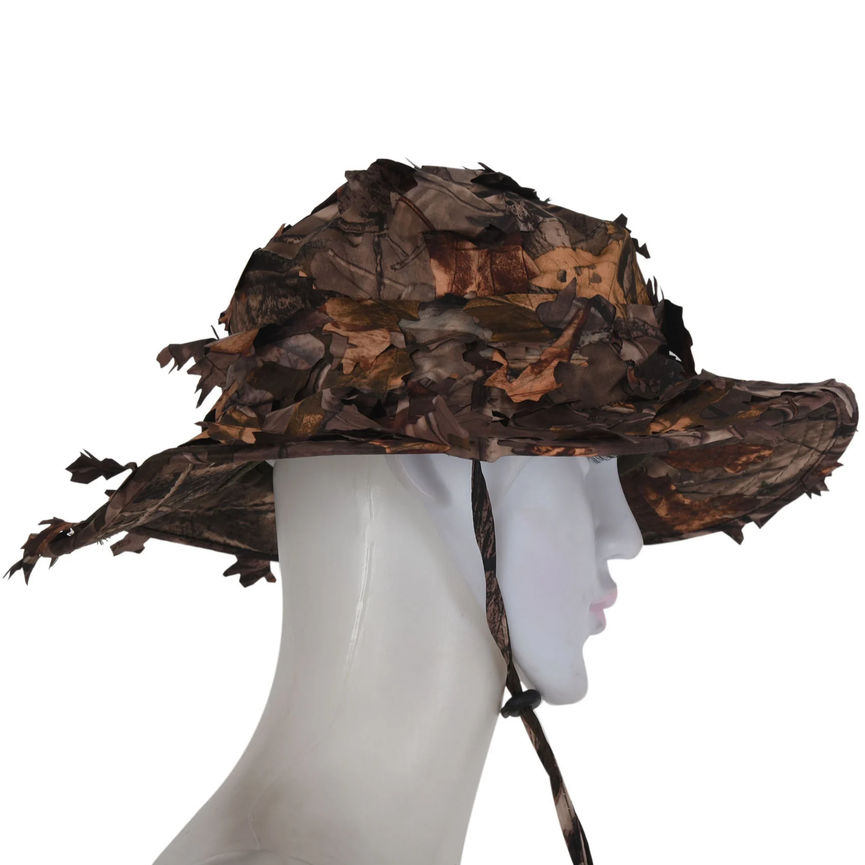 Camouflage Hunting Hat with Bionic 3D Real Tree Leaf Hunting Cap Fishing Hat for Outdoors