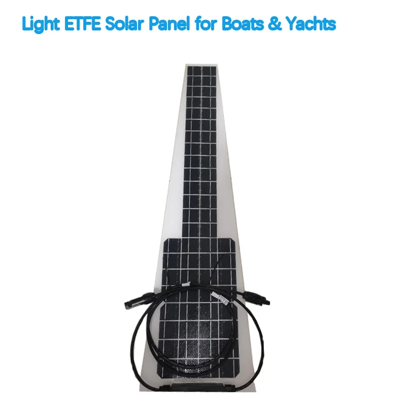 ETFE Lightweight Photovoltaic Solar PanelFor Marine Yacht Boat Off-Grid SystemCharging 12V 24V Storage Battery