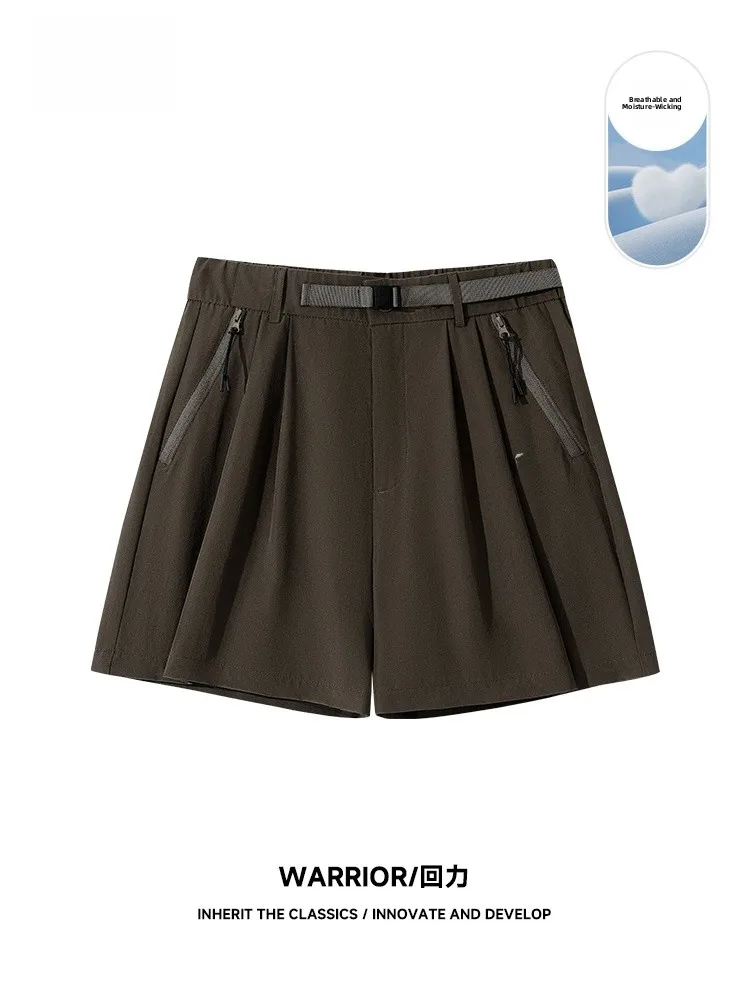 

Женские свободные широкие брюки-шорты из дышащей быстросохнущей ткани, удобные, для повседневной носки и работы, из нейлона, летняя новинка