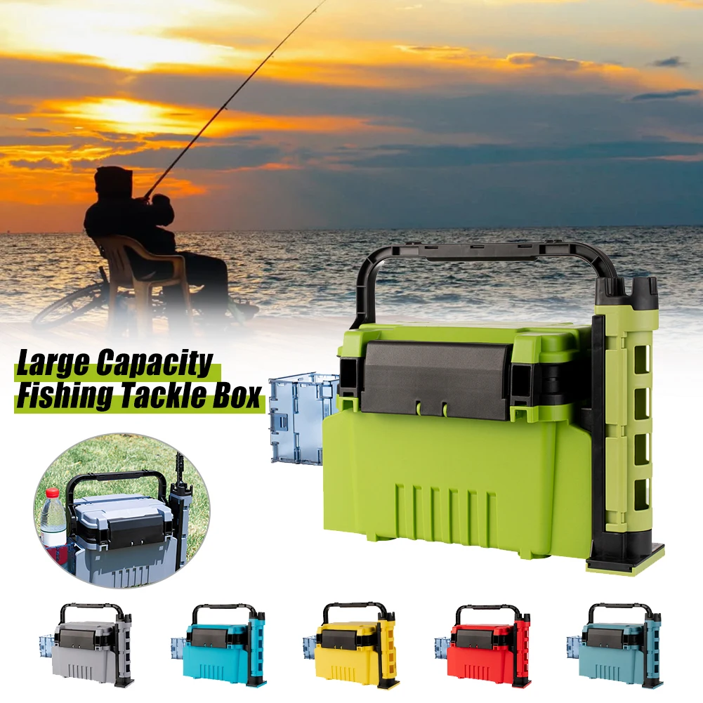 Large Capacity Fishing Tackle Box Portable Fishing Lures Hook Holder Anti Slip Grip for Fishing Gear Storage Case Accessories