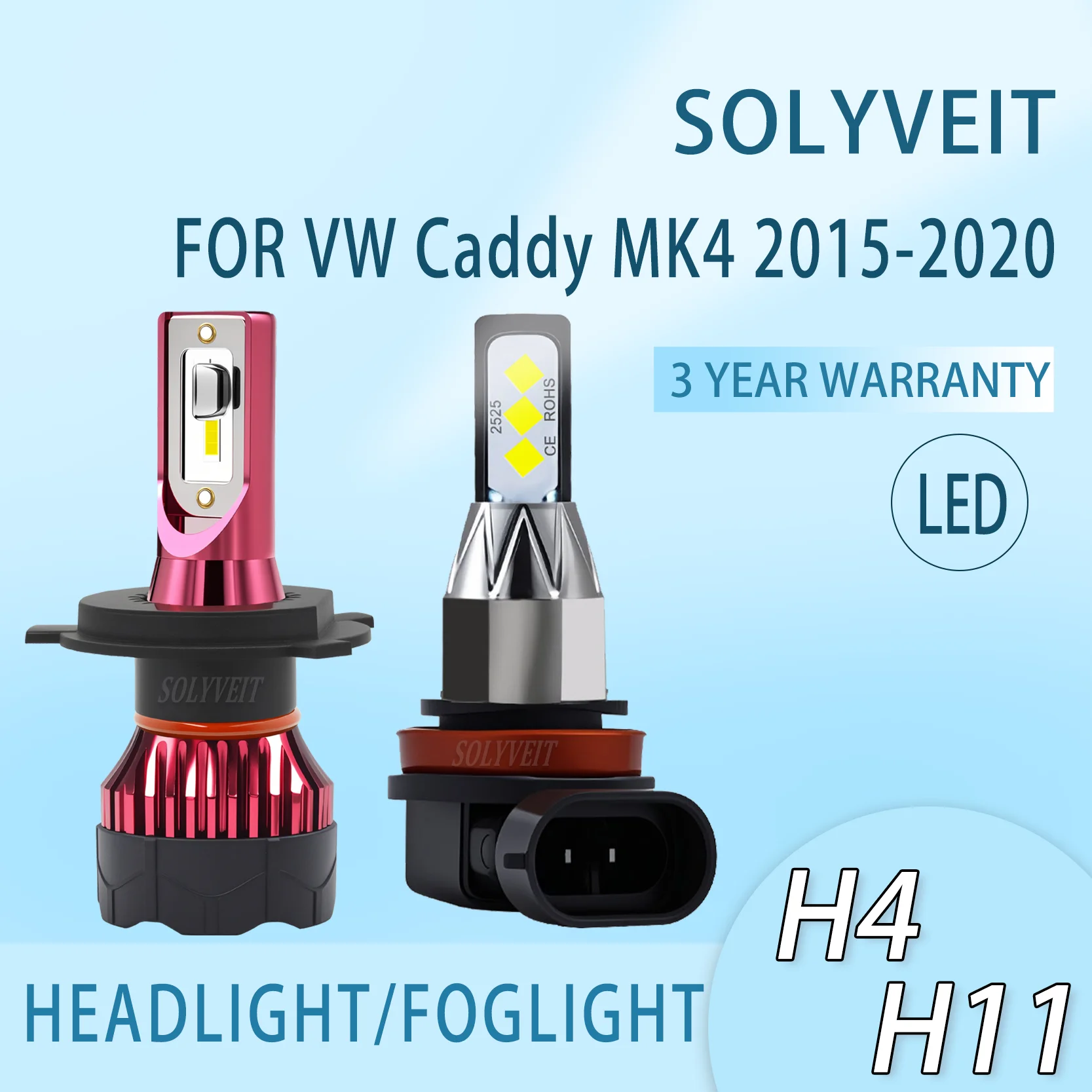 

Waterproof Easier Installation Powerful Dust-Proof H4 H11 LED HEADLIGHT FOGLIGHT FOR VW Caddy MK4 2015 2016 2017 2018 2019 2020