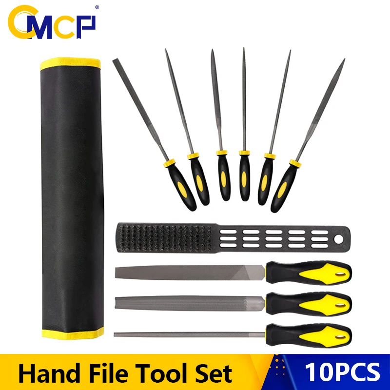 CMCP 10pcs Hand File Set,Mini Wood Rasp Assorted Files Set for for Wood Carving Carpentry Filing Tool Hand File Tool