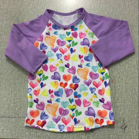 Valentine's day babies boys girls handsome sweet cotton comfortable Long-sleeved tops fabric pattern heart shape exquisite