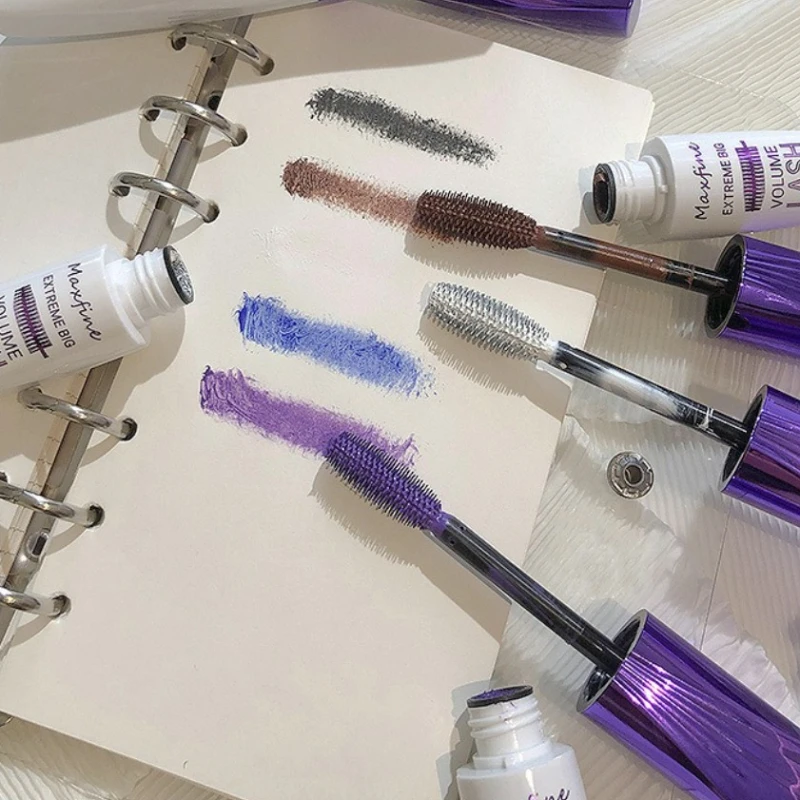 

Colorful 5D Volume Mascara Lasting Styling Waterproof Quick Dry Blue Purple Curling Lengthen Long Eyelash Silk Extension Cream