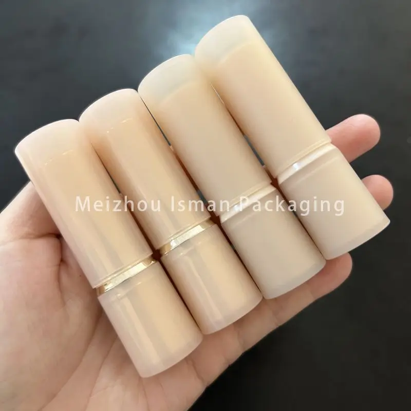 50Pcs luxury empty round nude lipstick container tube cosmetic refillable lip balm container packaging 12.1mm