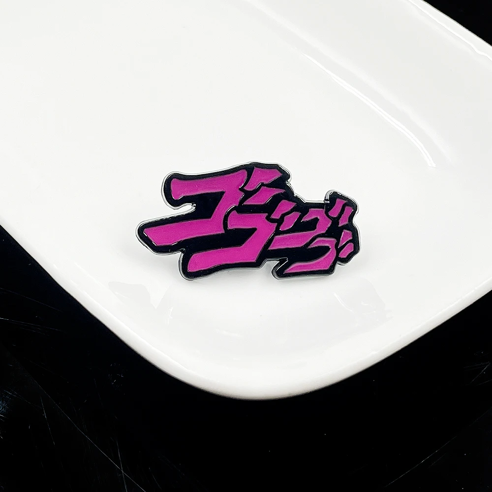 Pin Bros Petualangan Aneh JOJOS Anime Jepang Lencana Kujo Jotaro Pin Kerah Campuran Logam Korsase Alat Peraga Cosplay Hadiah Perhiasan