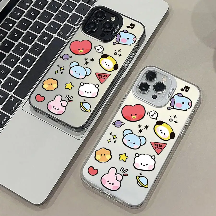 Cartoon BT Cute 21 Phone Case para iPhone 14 15 16 Plus 17 Air 16e 11 12 13 Pro Max Soft Shell