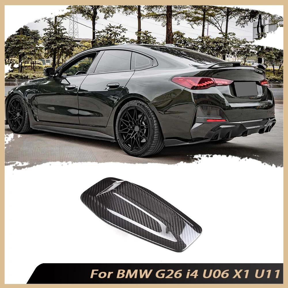 

Dry Carbon fiber Car Roof Fin Decorative Aerial Antenna Cover Sticker Base Roof Accessories For BMW G26 i4 U06 X1 U11 2021+