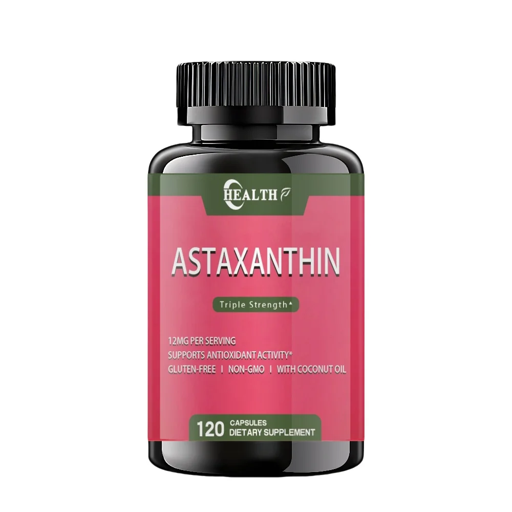 Astaxanthin Supplement, Maximum Absorption, Stronger Antioxidant Than Vitamin C, Non Gmo, Gluten Free