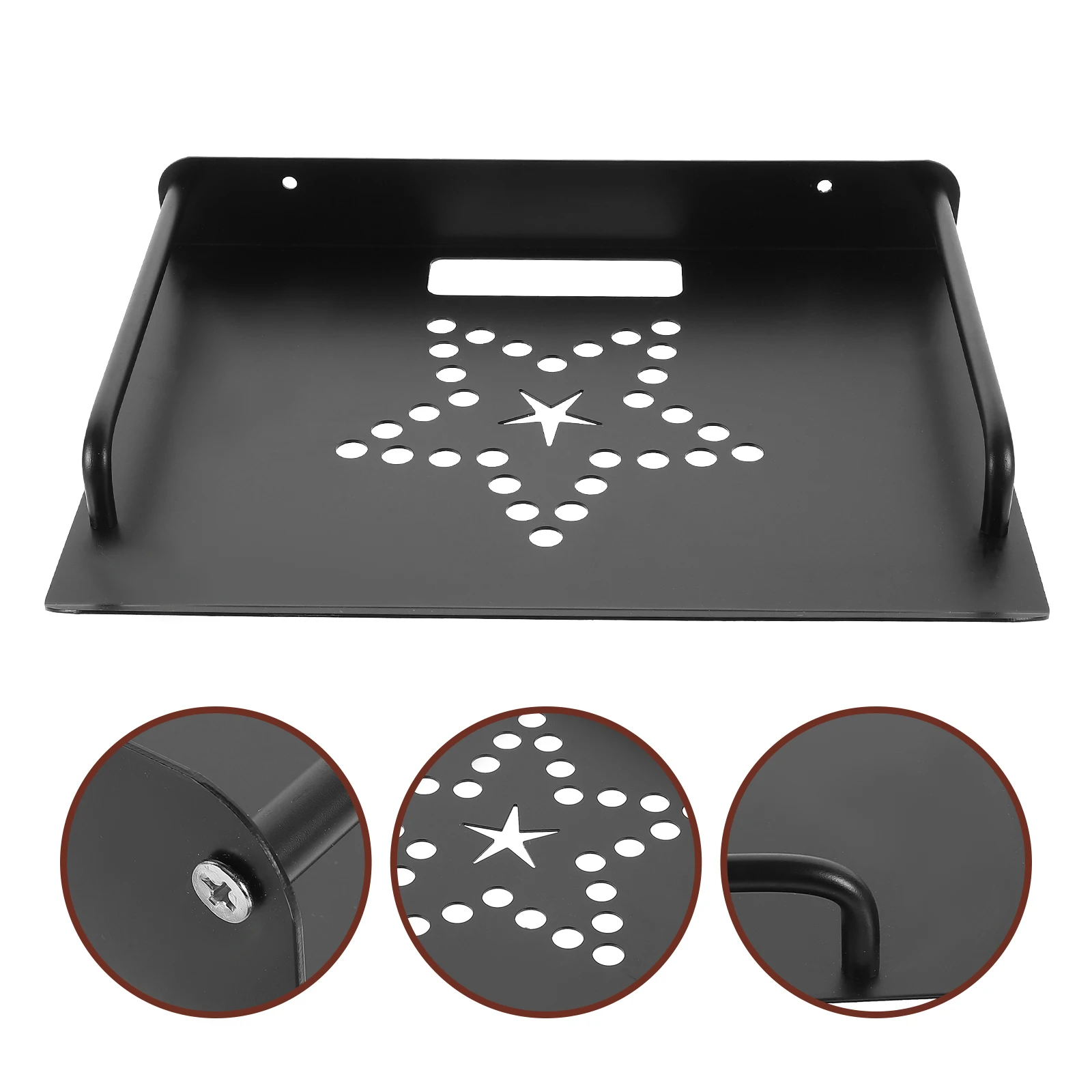 

Wall Mount Projector Stand Holder for Router Shelf DVD Player Wall-Mounted Cable Box Storage Wire Protection Smooth Edge No