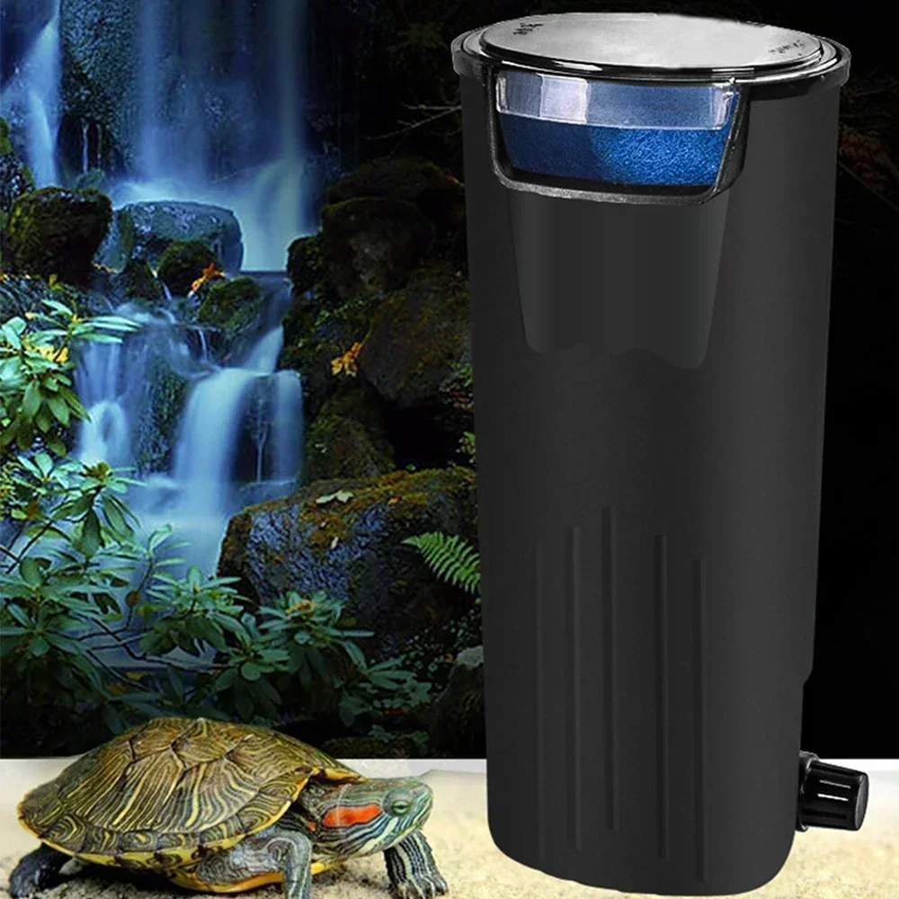 Turtle Filter Low Water Level Multiple in One Aquarium Hanging Built-in Waterfall Filter Plastic Cleaning Water Pump Pond Filter