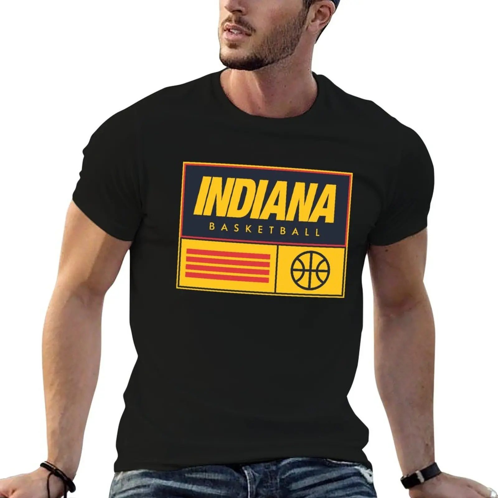 

Indiana basketball T-Shirt t shirts for man slim fit cotton t shirts high quality T-Shirt