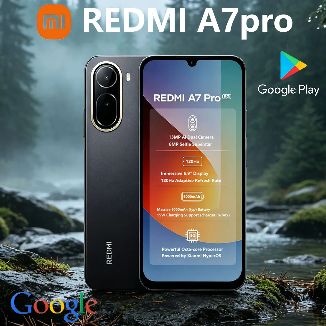 Xiaomi Redmi A7pro New 5G Dual-SIM Smartphone 6.9 inches 120Hz Eye-friendly Screen 6000mAh Battery Gaming Android Mobile Phone