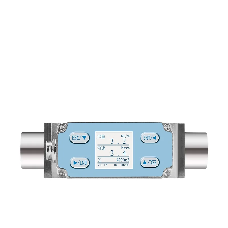 Micro gas mass flowmeter, two-way measurement flow control valve 4-20mA gas flow meter 485