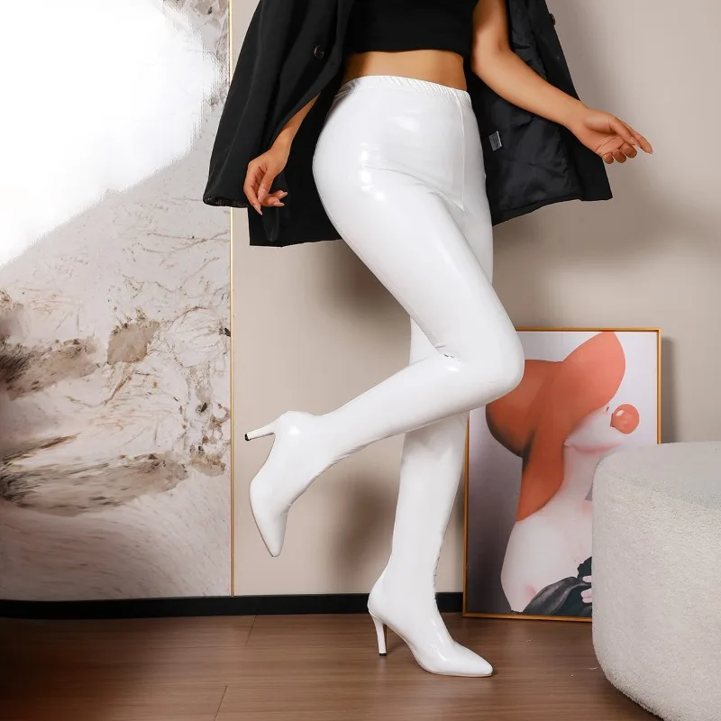 Plus Size Custom Trousers Boots Women Dancer Stretch Boots Sexy Jazz Dance Stiletto