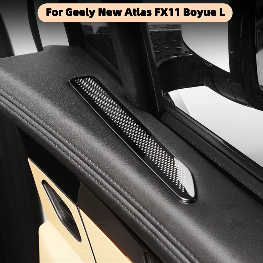 

For Geely New Atlas FX11 Boyue L Interior Accessories 2023 2024 Stainless Car Door Decoration Car Air Conditioning Outlet Cover