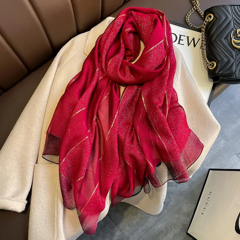 2022 New Korean Version Solid Color Elegant Temperament Scarf Fashion Versatility Warm Long Scarf Dual-purpose Shawl