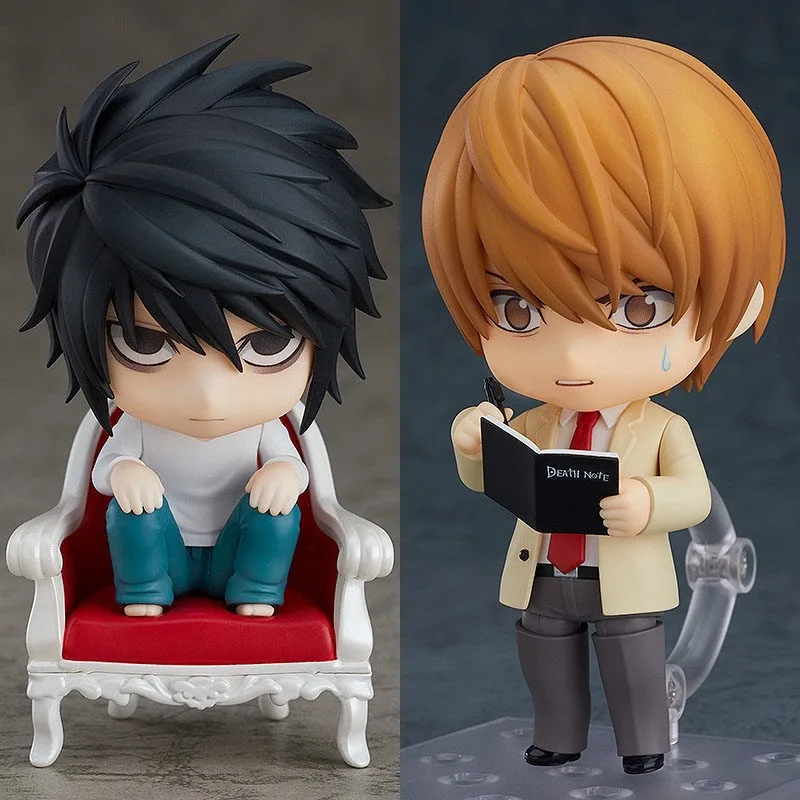 

Genuine GSC Death Note Yagami Light L Q VER.10cm PVC Action Anime Figure Model Toys Figure Collection Doll Gift