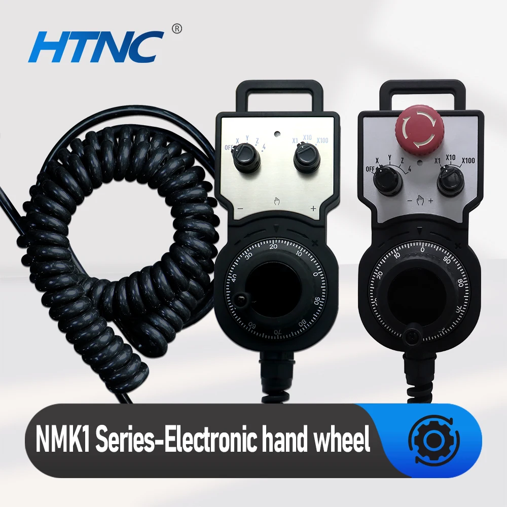 New CNC Handwheel  Pulse Generator 100 Pulse 5-24V 4-axis  Pulse Handwheel E-Stop For CNC Machining Center