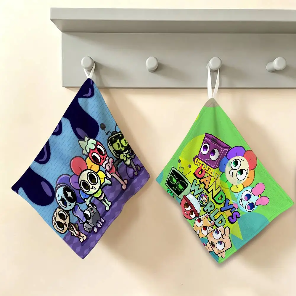 Popular D-Dandys W-World Reusable Hanging Kitchen Towel, Polyester Cotton Soft Fabric for Office Home Daily Life