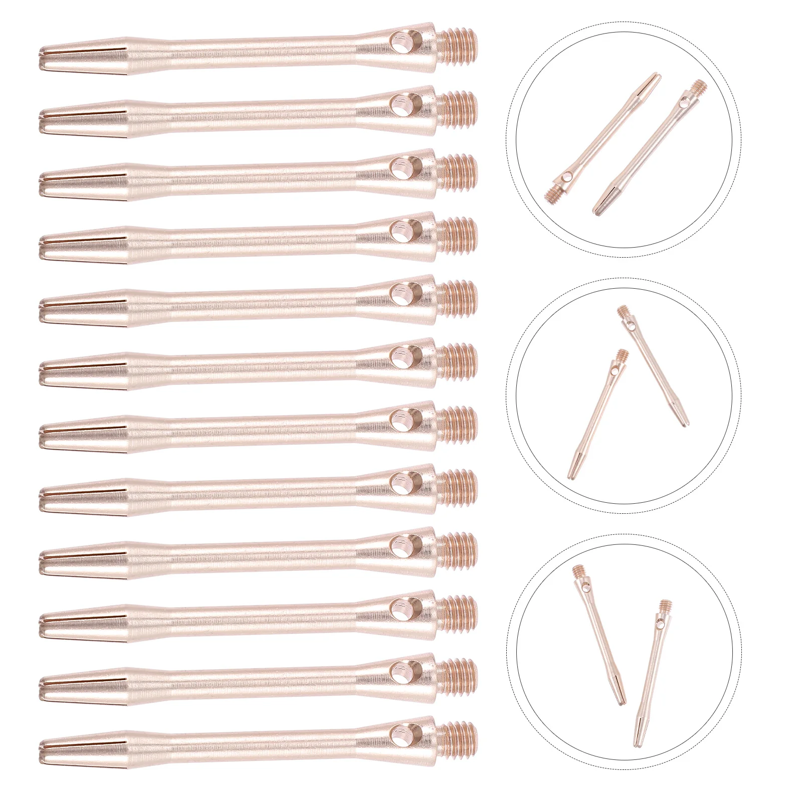 12 Pcs Metal Rod Dart Shaft Child Aluminum Orange Shafts Replacement Replacements