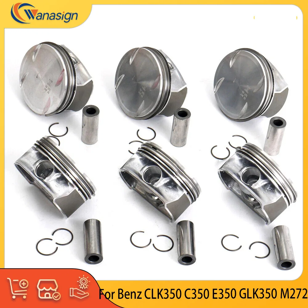 Juego de Anillos de Pistón para Motor de Automóvil Mercedes-Benz C E CLK CLS ML R S SL SLK 2.5L 3.0L V6 GAS DOHC 2.5 3.0 L T M272 2005-2015