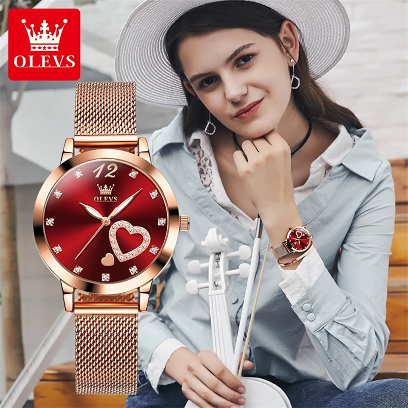 

OLEVS 5189 Fashion Waterproof Watch For Women Original Japan Quartz Luxury Stainless Steel Strap Ladies Wristwatch Reloj Hombre