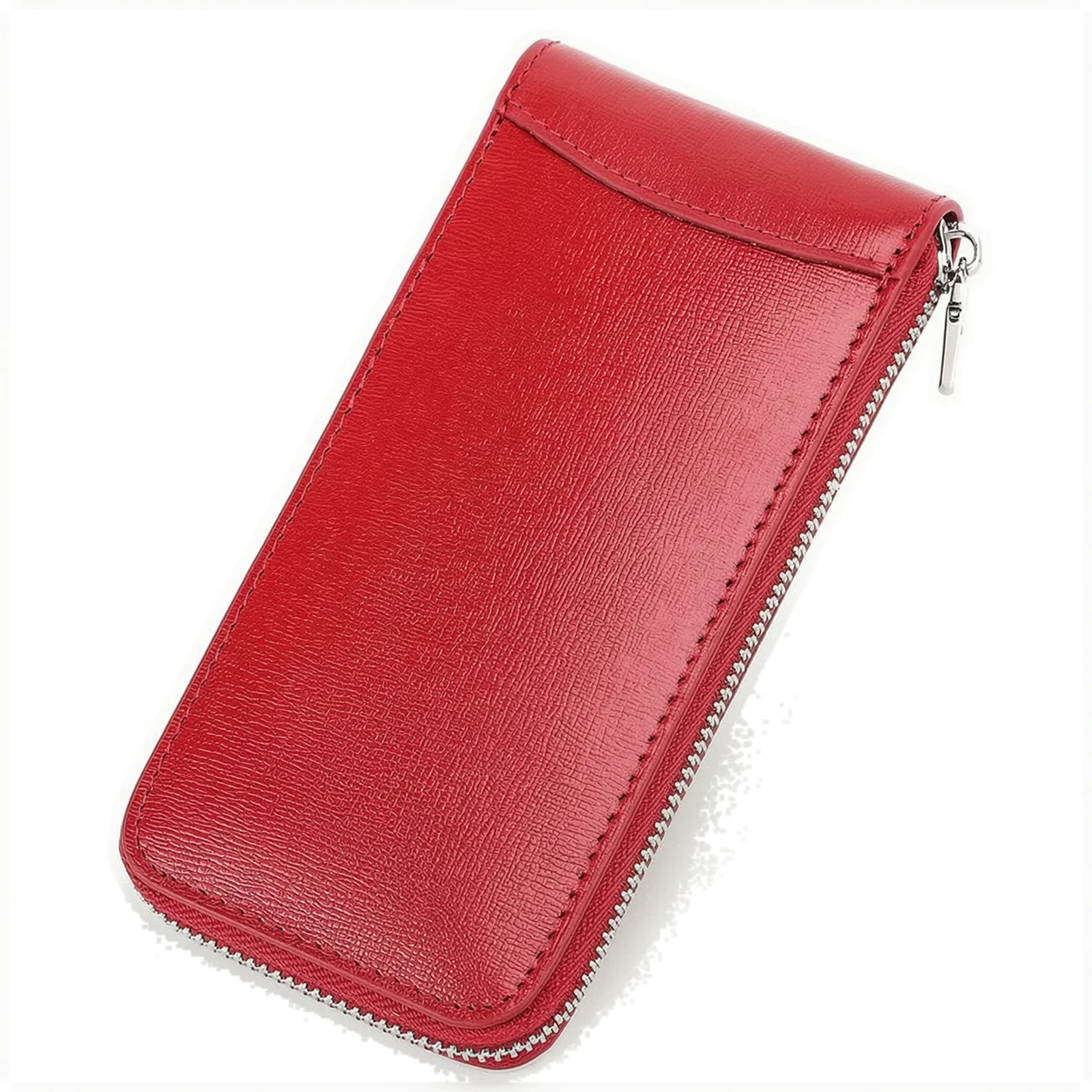 Durable Bostanten Credit Card Holder Wallet RFID Blocking Green Wallets Zipper Keychain Style