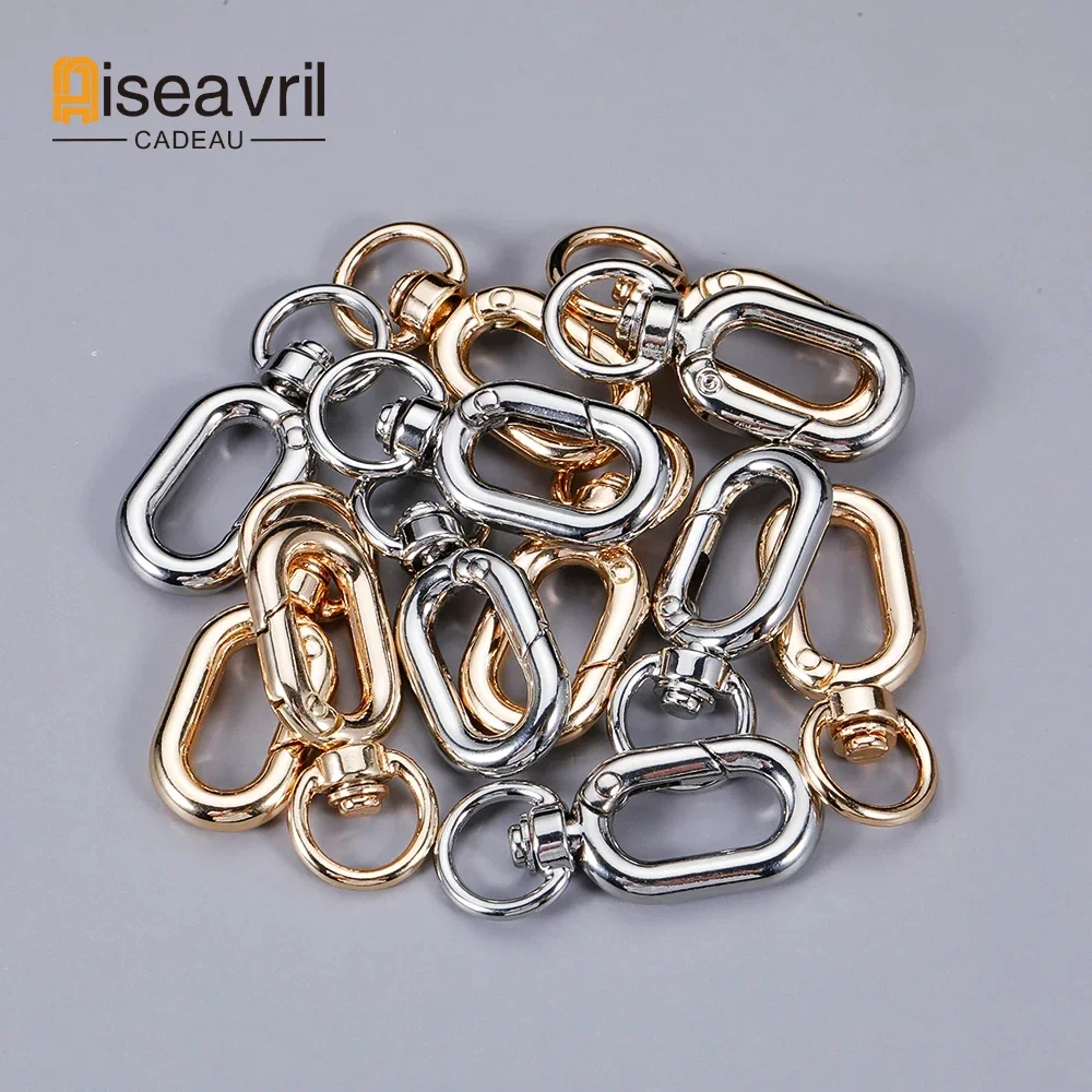 100pcs Swivel Clasps O Rings Alloy Metal Lanyard Snap Hooks Clip Hook for Keychain Bag Key Rings Jewelry Making Crafting Sewing