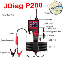 JDiag P200 Car Circuit Tester Analyzer Power Tester Digital Test Full Electrical System Detector Multimeter