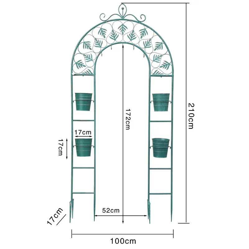 Outer single retro courtyard wrought iron floor insert climbing vine bracket balcony grid with Tong screen flower stand