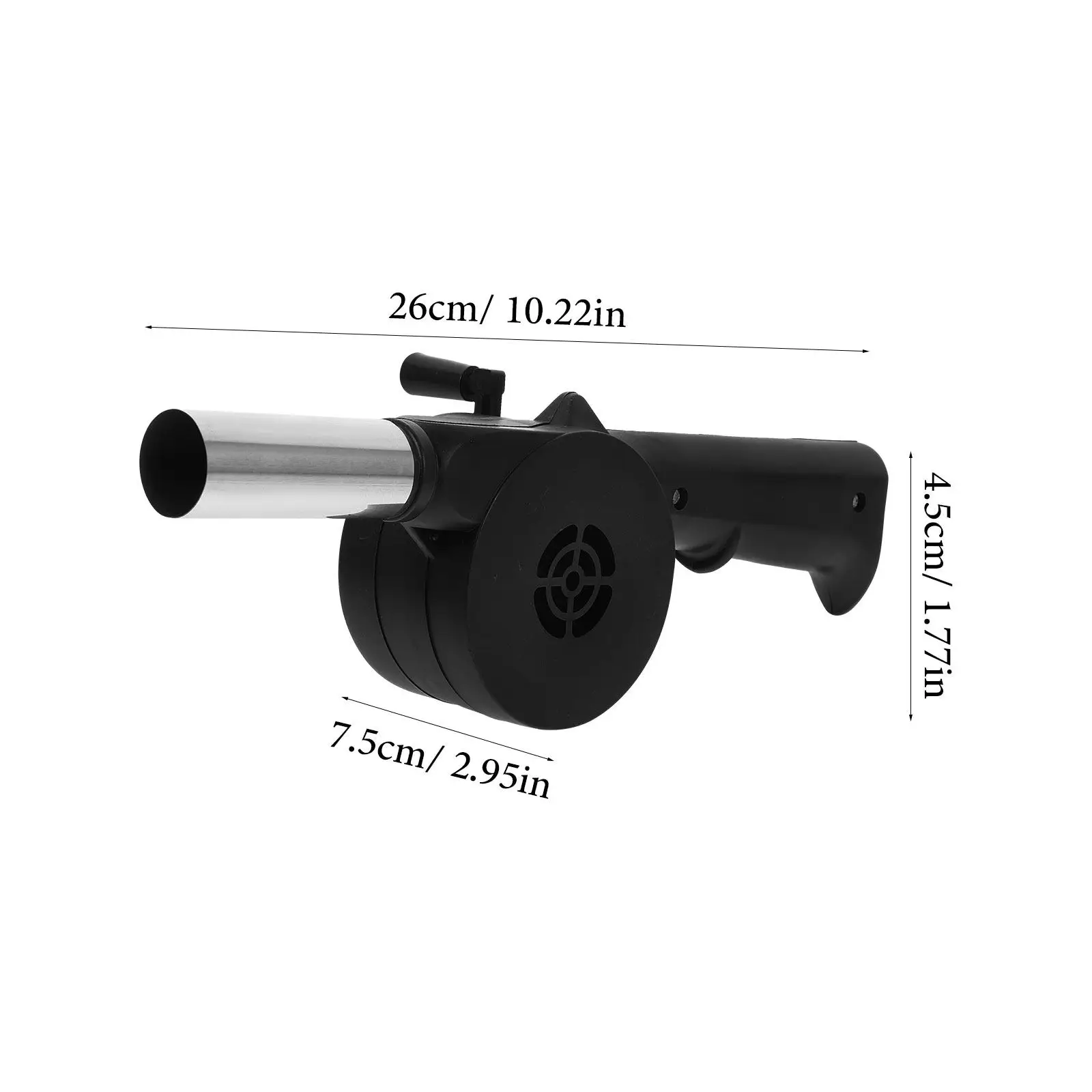 2Pcs Manual Bbq Fan Premium Plastic Iron Construction Air Blower for Barbecue Cooking Starter Outdoor Fire Blower Tool