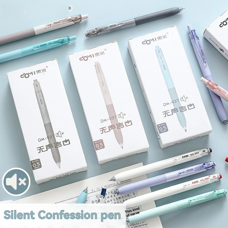 

12 шт., гелевая ручка, бесшумная ручка для пресса, бесшумная ручка, высокая красота, большая емкость, ручка для чистки, студенческая черная ручка, специальный нейтральный цвет